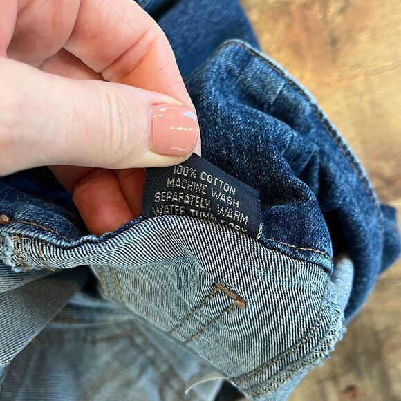 Abercrombie & Fitch Jeans Size 15/16 Wide Band 3 Buttons - Picture 4 of 6